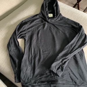 Hooded pullover black long sleeve offline by aerie